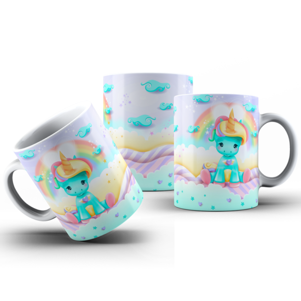 Caneca de Cerâmica - Unicórnio Arco-íris 🌈