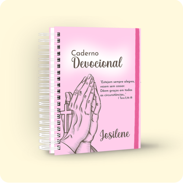 Caderno Devocional A5 - Mãos Postas