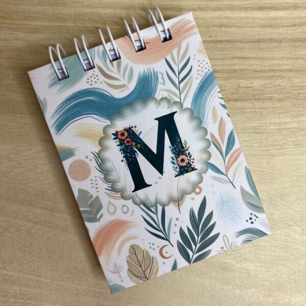 Bloquinho A7 - Com inicial floral