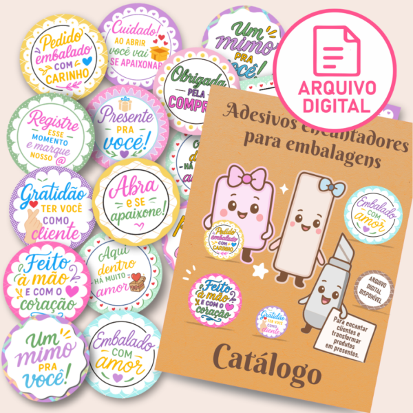 Arquivo Digital: Pack - Adesivos/Tags para Embalagens